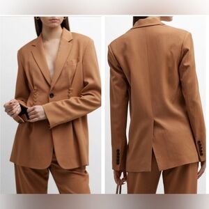 A.L.C. Maverick Jacket Tawny Brown Lace Up Princess Silhouette Size: 6